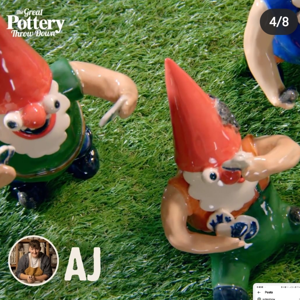 The great pottery throwdown - AJ gnomes